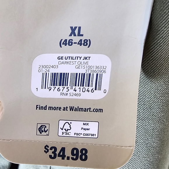 2/$20 George XL 46-48 Utility Jacket - Picture 2 of 9